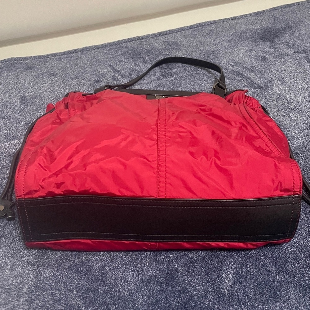 Burberry. Red Nylon Tote Bag - Picture 8 of 15